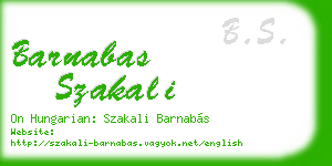 barnabas szakali business card